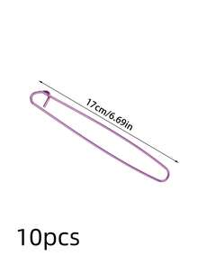 1枚/10枚彩色铝制胸针别针/防松别针/毛衣防掉毛夹/编织工具，大号铝制别针