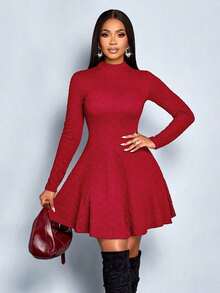 Elegant Simple Spring And Summer Women's Dress Fall Women Clothes Winter Women Clothes Homecoming Dress Thanksgiving Women Outfit Back To School Clothes Teacher Outfits,Party-Appropriate Outfit - Đỏ - Xem 8