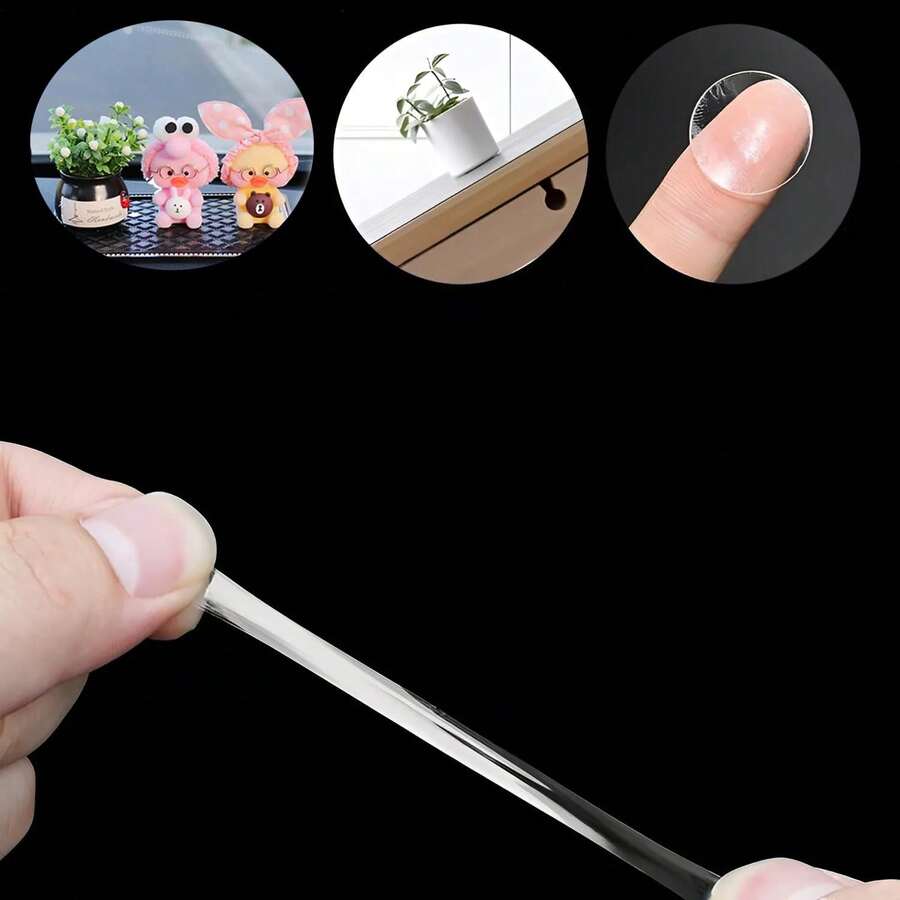 200pcs/100pcs Double-Sided Balloon Stickers, Adhesive Dots For Birthday Party, Wedding, Cocktail, Christmas Decoration, Transparent Color [Random Styles Shipped] - Multicolor - View 1