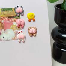 5pcs/8pcs/10pcs Cute Cartoon Cow Fridge Magnets, Oval Plastic Refrigerator Stickers And Whiteboard Decals, Suitable For Home And Office Decoration, Creative Educational Supplies, Magnetic Decorations - Multicolor - View 10