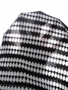 Baby Girls' Summer New Arrival Simple Black & White Striped Casual Fashion Vest & Shorts Set - Black and White - View 10