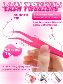 740PCS D Curl Individual Lash Clusters High Capacity Bottom+40D+60D+80D+100D 9-16mm DIY Lash Clusters Extra Thick&Natural Look&Wispy&Long-Lasting&Waterproof Reusable Individual Segmented False Eyelashes Eyelash Extension Kit With Makeup Tools Bond And Seal&Lash Tweezers&Lash Brushes For Self Use At Home Or On-The-Go For Daily Life&Wedding&Party&Music Festival&Mother's Day&Travellash Clusters Kit,Lashes,Eyelashes,Fake Lashes - 彩色 - 查看 15