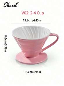 shoxil 1pc Pink Bow Tie Pour Over Coffee Pot Without Lid, High Borosilicate Glass Coffee Server, Cloud Shaped Clear Coffee Carafe, For Home, Office, Outing - Multicolor - View 11