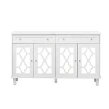 Sideboard With Covers, Covers With Covers, Side Panels And Crystal Frames - White - View 11