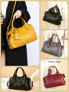 Women's Boston Bag, Handbag And Crossbody Bag, Large Capacity Commuter Bag,Shoulder Crossbody Bag,Spacious Work Tote, Large Satchel Tote Bag Ladies Shoulder Bag,Lightweight Material Design,Adjustable Strap,Essential For Travel, Work And School[US Local Warehouse]The Best Gift Choice, Birthday Gift, Valentine's Day - Nhiều màu - Xem 2