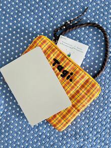 14-16 Inch Laptop Bag, Large-Capacity Plaid Embroidered Tablet Storage Pouch, Multi-Functional Computer & Tablet Organizer Bag - Multicolor - View 11