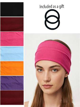 1pc Wide-Banded Plush Soft Hair Accessory, Versatile Hairstyle Headband, 9.84 X 4.72 In Wide Comfortable Hair Tie, Suitable For Daily/Commute Fashion Decor