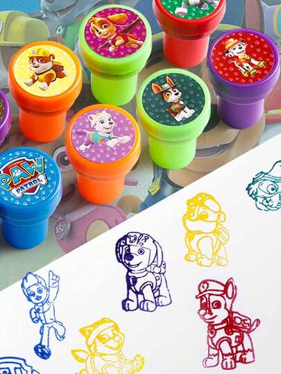 Paw Patrol 汪汪队立大功卡通印章：Archie每日可爱多彩图案玩具幼儿园奖励印章。非常适合家庭聚会、万圣节和圣诞节派对、生日庆祝、周年纪念、嘉年华、节日活动、户外露营聚会、生日派对装饰等场合，为家庭团聚、婚礼、生日和送礼等场合增添节日气氛。圣诞装饰、家庭圣诞礼物、圣诞饰品