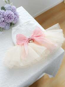 1 bộ quần áo thú cưng ngày Valentine, trang phục cho chó mèo nhỏ, chó con, chó Pomeranian, gấu bông, váy thời trang thường ngày dễ thương lãng mạn, bộ sưu tập váy cưới - trắng - Xem 10