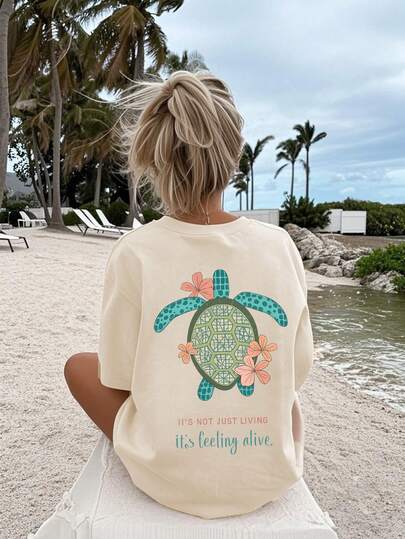 Tween Girls Casual Printed Round Neck Short Sleeve T-Shirt, Summer Top