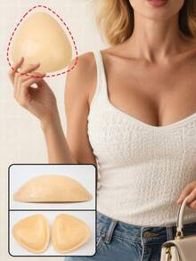 2 piezas Almohadillas adhesivas por ambos lados Insertos de sujetador con elevación instantánea ultra Insertos de sujetador push up para traje de baño Sujetador deportivo - Multicolor - Ver 3