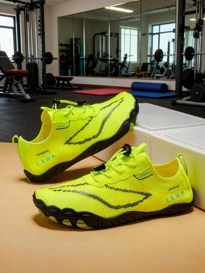 Men's Aqua Shoes, Quick Dry Barefoot Water Shoes - Outdoor Walking Shoes, Non-Slip Soles, Suitable For Fitness Training, Yoga, Beach, Mountain Streams, Swimming, Surfing, High-Quality Shoes, Geometric Pattern, Comfortable Lining, Adventure Exclusive