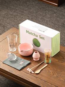 [日本抹茶] 绿色抹茶仪式套装 - 10 件日本竹茶具 - 抹茶杯、抹茶碗、完整的传统装饰礼物 - 彩色 - 查看 16