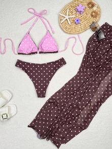 2026新款女士三件式系带比基尼泳衣 | 时尚、性感、优雅 - 海滩度假必备泳装 - 彩色 - 查看 7