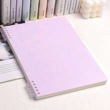 A4 Spiral Notebook, 110gsm Thick Paper, 120 Pages (60 Sheets), 4 Color Options, Built-In Storage Pouch, Comfortable To Use. Also Called Spiral Notebook, Coil Notebook, Loose-Leaf Notebook, B5 Size, 120 Pages (60 Sheets). - Multicolor - View 7
