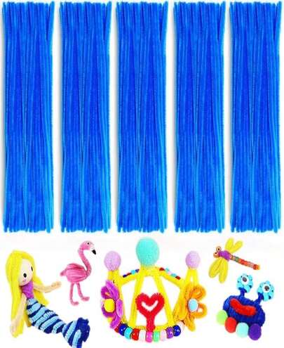 Bundooraking 200pcs Pipe Cleaners Craft Supplies, 12in Chenille Stems In 20 Colors, Soft &Amp; Flexible For Arts And Crafts, DIY Projects, Decorations