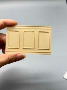 1:12 Scale Dollhouse Wall Paneling, Non-Wooden Wainscoting, Nordic Style Miniature Furniture, Multi-Color PLA Wall Tiles, Freely Assemble And Combine, Decorate Your Little World - Multicolor - View 27