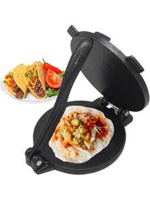Prensa para Tortillas de Hierro Fundido de 19cm, Maquina de Tortillas Manual, Prensa para Tortillas de Harina,Tortilleras para Hacer Tortillas, Omelettes de Harina y Rotis,38259359 - Multicolor - Ver 1