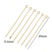 100/200个20/40毫米不锈钢平头针，镀金/镀银球头针，适用于制作吊坠首饰