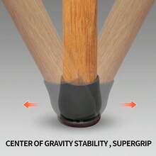 protectores de piso de silicona cuadrados pequeos, almohadillas para orejas de fieltro para muebles, protectores de piso para sillas, tapas de patas de silla, deslizadores de silla para pisos de madera para 0.5 a 0.8 pulgadas, negro - CuadradaSBlack - Ver 7