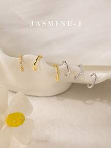 女士精美耳环夹 - 彩色 - 查看 5