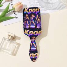 1pc K-Pop Girl Group Element Printed Air Cushion Hair Brush, Detangling Hair Brush, Hair Styling Brush, Valentine's Day Gift, Student Dorm Hair Styling Tool