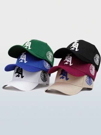 1pc Unisex Outdoor LA Embroidered Baseball Cap - Adjustable Perfect For Hiking, Mountaineering, Travel, And Outdoor Sports