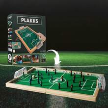 PLAKKS.| Juego de Mesa de fútbol| De 3 a 99 años| De 2 a 4 Jugadores| para niños y Adultos| Juego de Madera| Juegos educativos y de Habilidades| para Toda la Familia| Futbolín - 1 - Ver 4