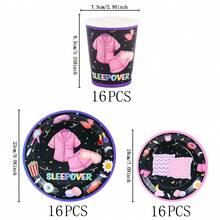 1 Set Disposable Tableware Pajama Outfit, 7/9 Inch Party Plates, Disposable Paper Plates And Cups, Suitable For Holidays, Weddings, Engagements, Weddings, Birthdays, Parties, Celebration Events - Multicolor - View 12