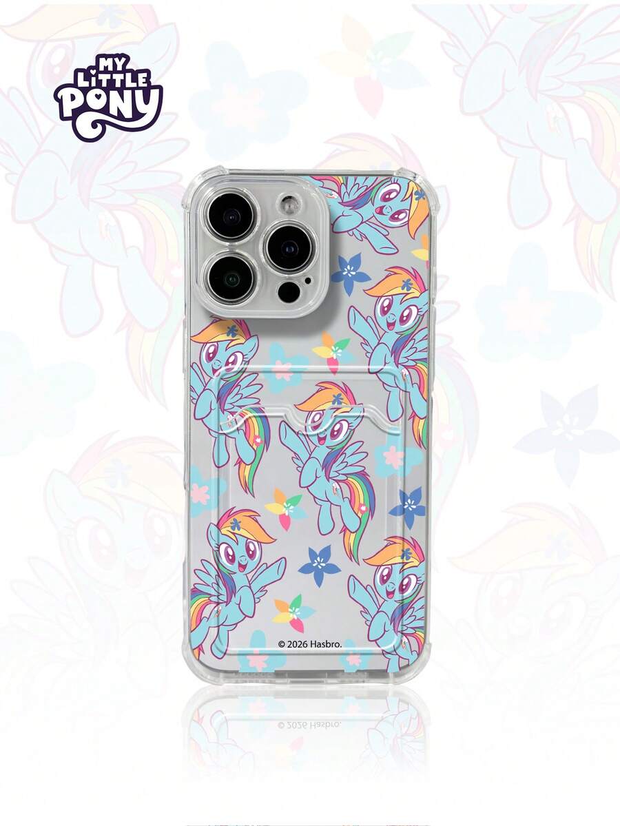 MY LITTLE PONY Official Genuine Cartoon Girly Phone Case, Card Holder Phone Case, Compatible With Apple 17, 17 Air, 17 Pro, 17 Pro Max, 11, 12, 13, 14, 15, 16 Pro, 16 Pro Max, 14 Plus, 15 Plus, 16 Plus, 15 Pro Max, 16 Pro, 16 Pro Max, XR, XS Max - Clear - View 1