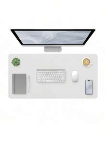 Grande tappetino da scrivania in vera pelle, tappetino da scrittura, tappetino da scrivania in pelle PU, tappetino da scrivania resistente all'usura, impermeabile e resistente al calore, tappetino da scrivania tutto in uno per tastiera e mouse, tappetino da gioco per laptop, tappetino da scrivania di alta qualità, tappetino per mouse in vera pelle per il ritorno a scuola, accessori per scrivania d'ufficio, forniture per ufficio, accessori per scrivania, tappetino per mouse, tappetino per mouse da scrivania - Bianco - Visualizzare 1