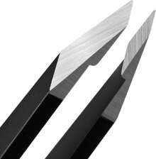 NILIYA Tweezers For Women Facial Hair, Precision Slant Eyebrow Tweezers, Sharp Plucker For Remove Hair And Blackhead, With Travel Case(Black) - ColorA - 查看 1
