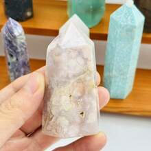 1 Stück natürlicher polierter hexagonaler Kristallprisma, Rosenquarz, Fluorit, Citrin, Dekorationsstein für Innenräume, Geschenk, Sammlung, Geschenk für Feiertage - Verschiedenfarbig - Übersicht 26