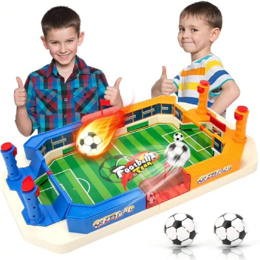 Juego de Mesa de Futbolín, Fútbol de Mesa para Sala, Juego de Futbolín de Mesa, Juegos de Mesa de Fútbol con 2 Balones de Fútbol, Juguetes para Noches de Juegos Familiares, Reuniones, Futbolito,38265167 - Multicolor - Ver 1