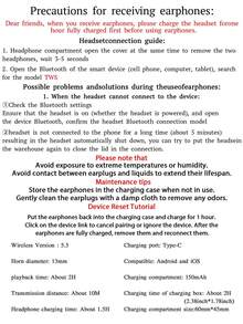 无线耳塞，蓝牙耳机，无线耳机，听音乐和玩游戏的必备之选，佩戴舒适，配备充电线，支持充电功能，圣诞礼物，运动跑步耳机，兼容，适合送给男朋友/女朋友，随时随地享受音乐，体验无与伦比的自由 - 彩色 - 查看 12