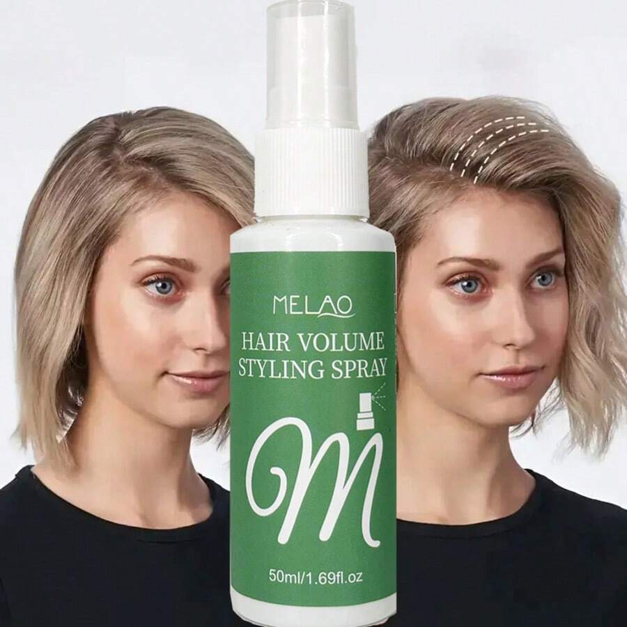 MELAO Hair Thickening & Volumizing Spray, Hair Volume Styling Spray, For Fine Flat Hair, Instantly Adds Volume & Thickness, Lifts Roots, Lightweight Texture, No White Residue, Like Hair Powder, Travel Size, 50ml/1.69fl.Oz - Green - View 1