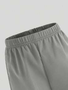 Tween Boy Letter Graphic Print Short Sleeve Tee And Cargo Pants Set - Black - View 4