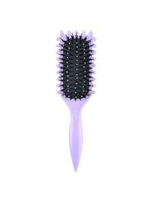 2026 ,1pc New Pink Hair Curl Brush, Boar Hair Styling Brush, Curly Brush, Suitable For All Styles And All Female Curls ,Comb - 紫色 - 查看 9