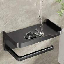 1pc Bathroom Wall-Mounted Tissue Box, Toilet Paper Holder, Washroom Facial Tissue Dispenser