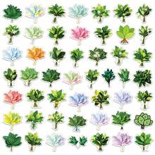 50pcs Minimalist Plant Yuzu Leaf Traditional Culture Blessing Decorative Stationery Envelopes, Bookshelf Stickers - Multicolor - View 4