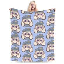 Cartoon Zootopias Judy And Nick Blankets Fleece Winter Lightweight Thin Throw Blanket For Sofa Outdoor Bedding Throws - trắng - Xem 1