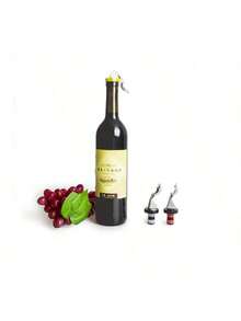 硅胶密封酒塞，防漏酒瓶盖，适用于红酒、香槟、啤酒，手动按压真空酒塞 - 彩色 - 查看 5