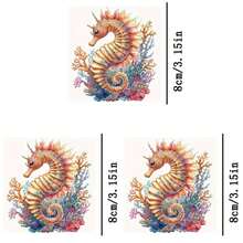 1pc/2pcs/3pcs Durable Long-Lasting Heat Transfer Stickers With Ocean Animal Patches, For DIY T-Shirts, Sweatshirts, Jeans, Hoodies, Backpacks, Jackets, Handbags, Pillows - Multicolor - View 9