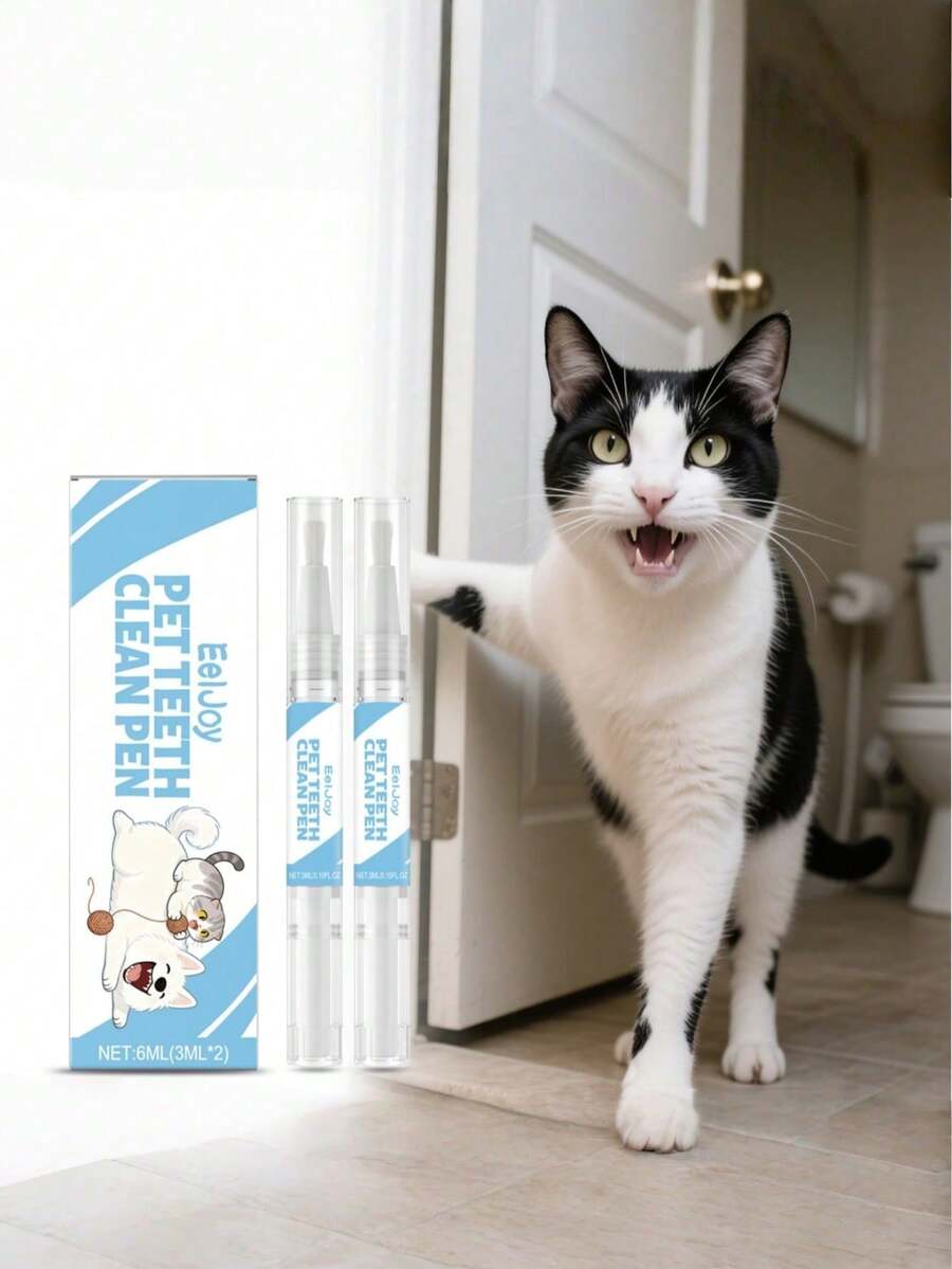 Pet Teeth Cleaning Pen, Cleans Teeth, Removes Stains, Reduces Oral Odor, Freshens Breath - Multicolor - View 1