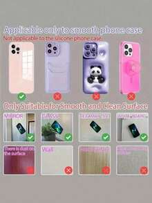 1/4pcs Brand New Silicone Suction Cup, Square Double-Sided Phone Suction Cup Stand, Sticky Phone Case Stand, Silicone Phone Accessory Suitable Compatible With Iphone And Android Phones, Hands-Free Mirror, Shower Phone Stand, With Vibration Function For Video And Self-Take Photos, Universal Charger Suction Cup Case