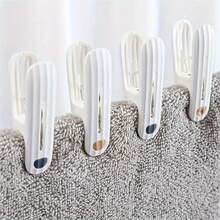 12pcs Non-Marking Windproof Clothes Drying Clips - Seamless Soft Plastic Clothespins For Household Use - Multicolor - View 2