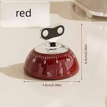 1pc 60-Minute Mechanical Kitchen Timer, Large Dial Loud Reminder, Non-Digital Mechanical Timer, Magnetic Kitchen Countdown Clock, Large Dial Mechanical Design, Essential For Home Baking, Cooking Gadget Without Battery