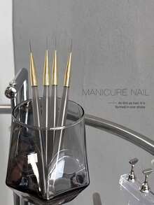 5 قطع/مجموعة فرش تحديد الأظافر، مصنوعة من ألياف النايلون فائقة الطول ذات التصاق جيد. مقبض فرشاة ناعم ومرن، خالي من الروائح. مناسبة لرسم أنماط فنية على الأظافر وتصاميم دقيقة، يمكن استخدامها لرسم الخطوط والطلاء والتلوين وأغراض فن الأظافر الأخرى. - متعدد الألوان - مشاهدة 7