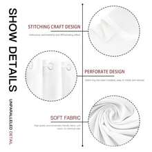 Fairkol Singer Pattern Curtains - Unique Decorative Design That Adds Personality And Style To Any Room. - trắng - Xem 4
