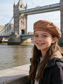 1顶男女通用黑色轻便透气时尚贝雷帽，适合日常休闲穿着 - 彩色 - 查看 4